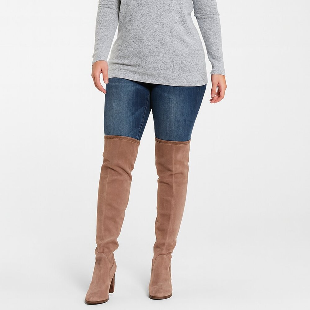 Vince Camuto Suede Leather Over Knee Boots
